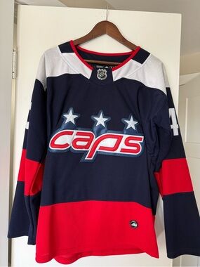 Washington Capitals WILSON Navy Red 'Caps' NHL Hockey Jersey